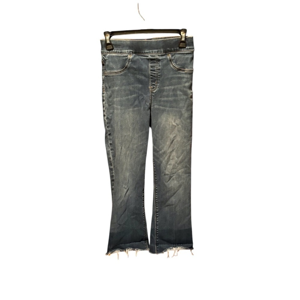 Spanx Cropped Flared Denim Jeans Medium Wash Small